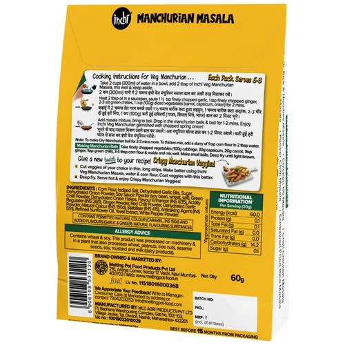 Inchi  Manchurain Masala - Ready To Cook, 60 g Pouch-2.webp
